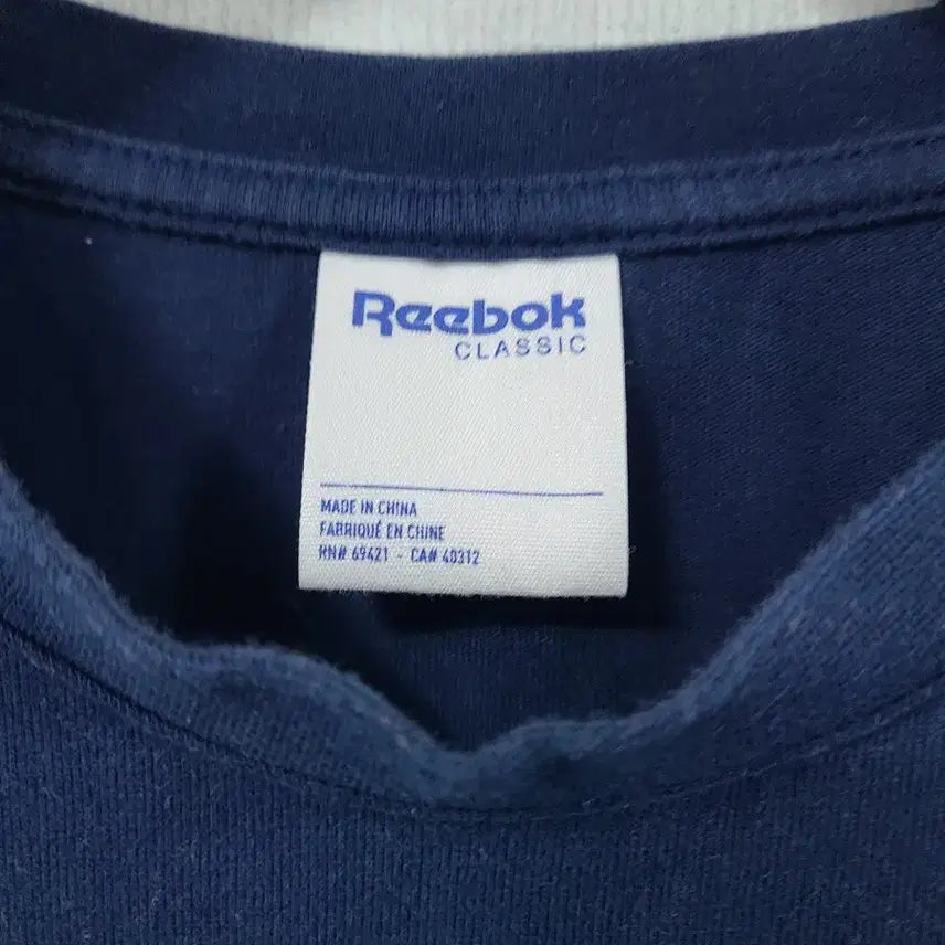 [BUNJANG] Reebok Navy Logo Short Sleeve T-shirt / 리복 네이비 로고 반팔 티셔츠 S