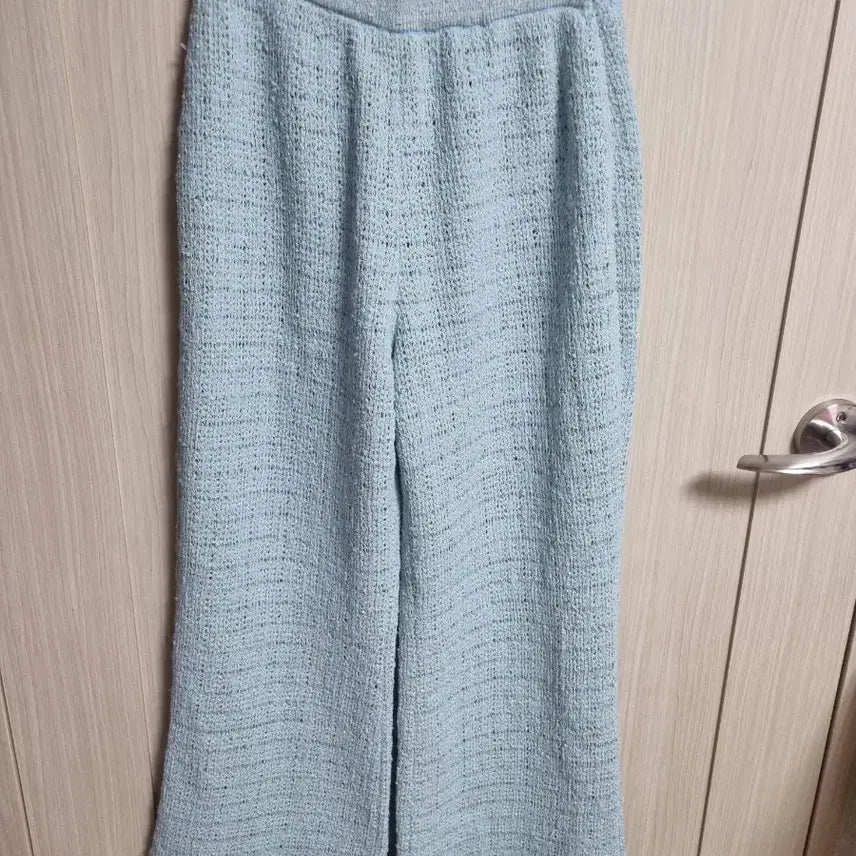 [BUNJANG] Lanvin Tweed Wide Pants Sky Blue / 랑방트위드 와이드 팬츠 스카이블루