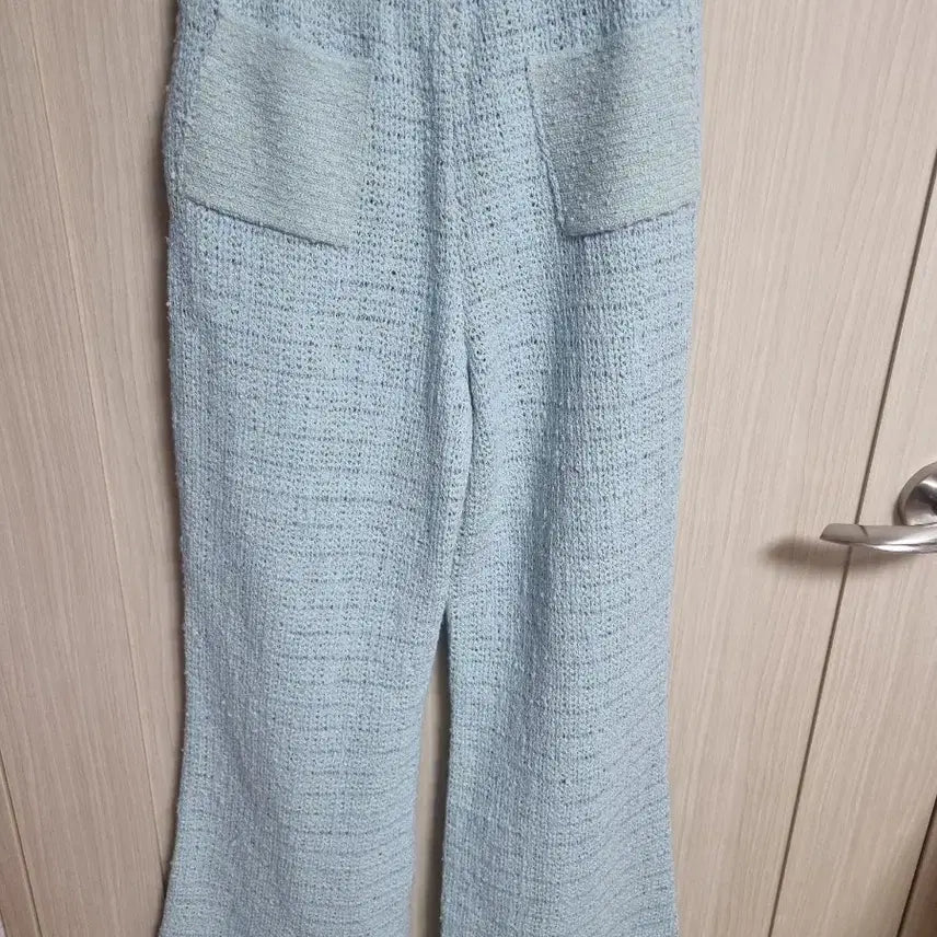 [BUNJANG] Lanvin Tweed Wide Pants Sky Blue / 랑방트위드 와이드 팬츠 스카이블루