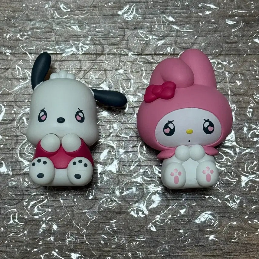[BUNJANG] Sanrio Pochacco &amp; My Melody Figure Bundle Set / 산리오 포챠코 마이멜로디 피규어 일괄