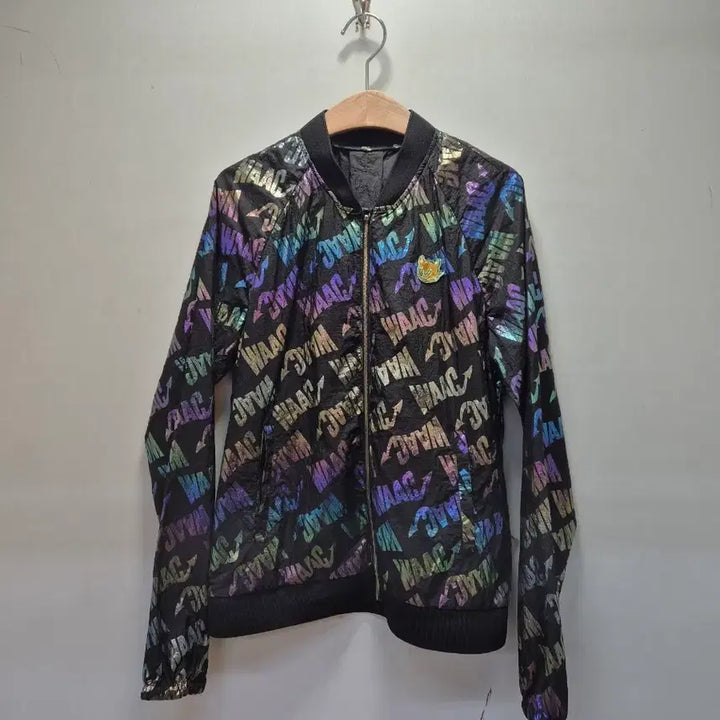 [BUNJANG] WAAC Print Windbreaker Jacket / WAAC 왁 프린트 점퍼 블랙