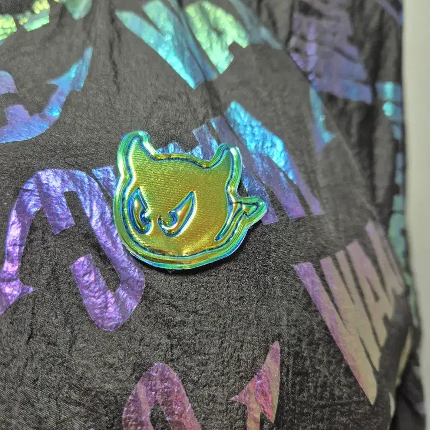 [BUNJANG] WAAC Print Windbreaker Jacket / WAAC 왁 프린트 점퍼 블랙