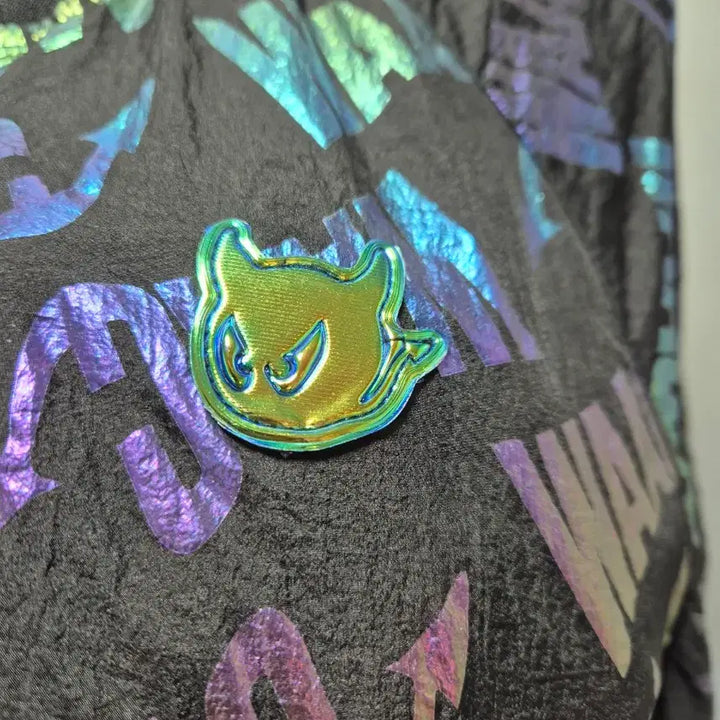 [BUNJANG] WAAC Print Windbreaker Jacket / WAAC 왁 프린트 점퍼 블랙