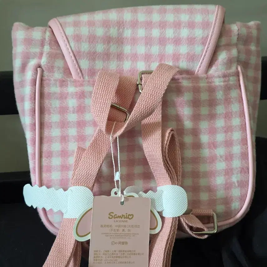 [SOLD OUT] 산리오 마이멜로디 벨벳 체크 백팩