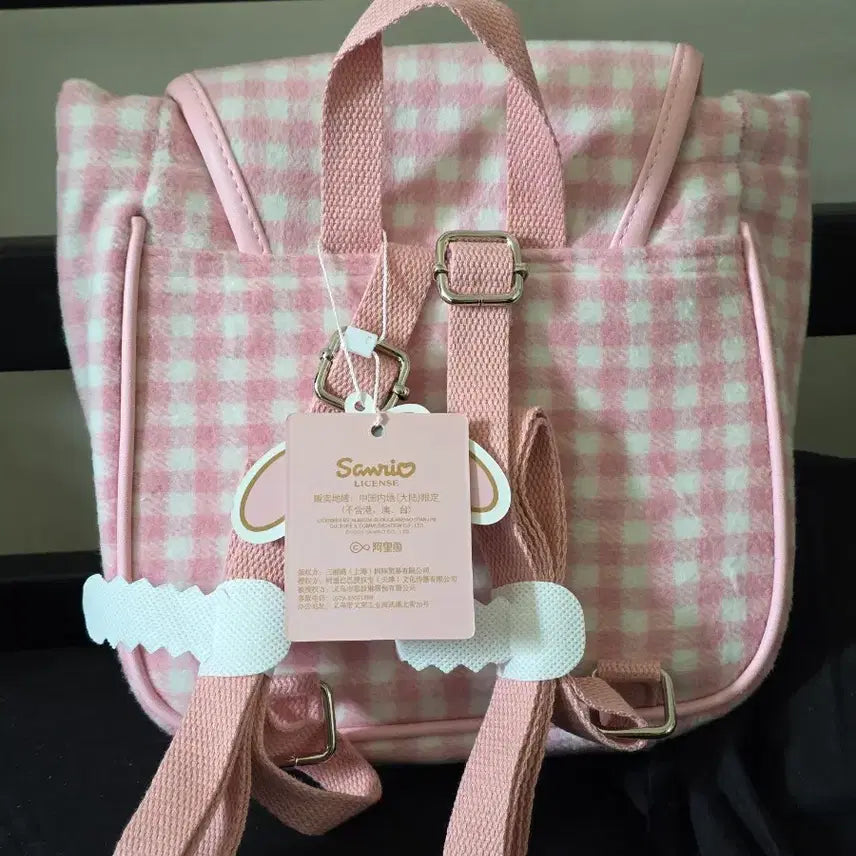 [SOLD OUT] 산리오 마이멜로디 벨벳 체크 백팩