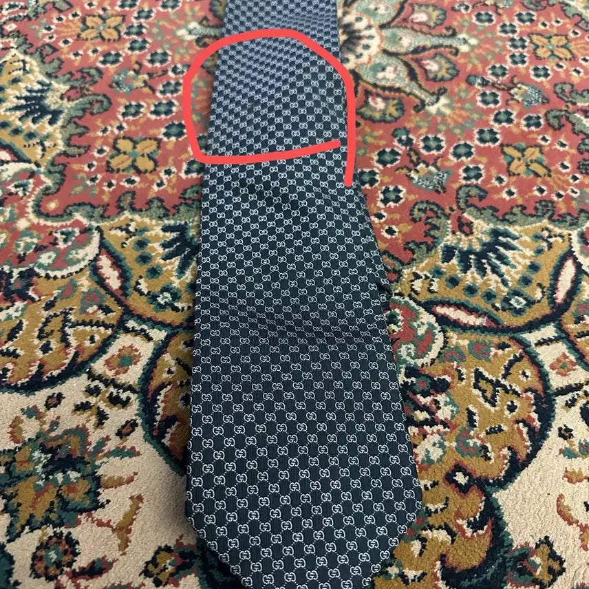 [BUNJANG] Gucci Monogram Silk Necktie / 구찌 GUCCI 명품 넥타이 악세사리