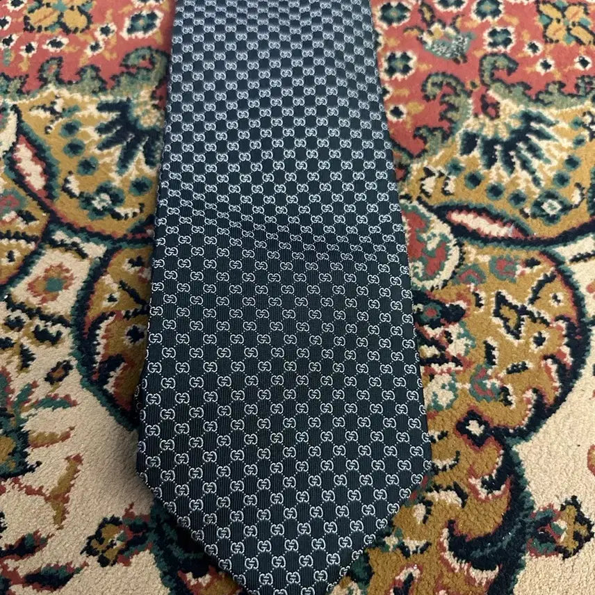 [BUNJANG] Gucci Monogram Silk Necktie / 구찌 GUCCI 명품 넥타이 악세사리