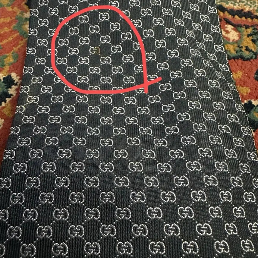 [BUNJANG] Gucci Monogram Silk Necktie / 구찌 GUCCI 명품 넥타이 악세사리