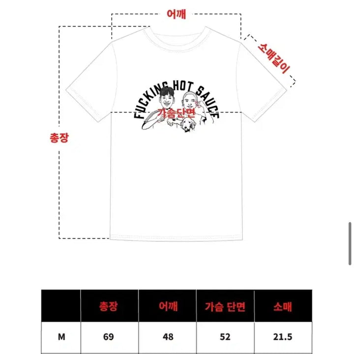 [BUNJANG] Hot Sauce Character Graphic T-Shirt / 핫소스 반팔티 굿즈