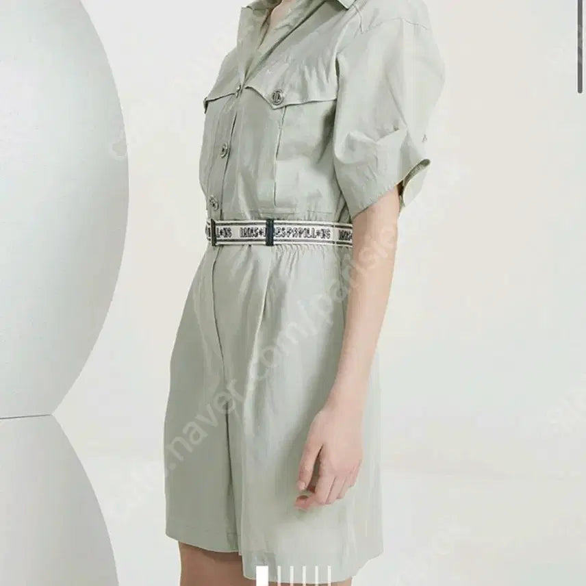 [BUNJANG] Time Linen Blend Jumpsuit / 한섬 타임 린넨블랜드 점프슈트