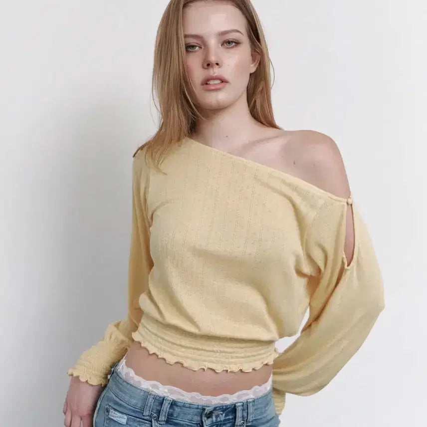 [BUNJANG] Please No Follow Ian Unbal Long Sleeve Top / 플리즈노팔로우 Ian Unbal Long sleeve Top