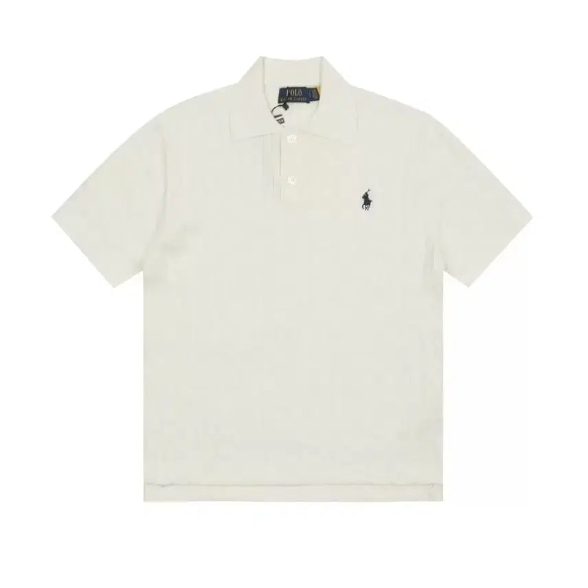 [BUNJANG] Polo Ralph Lauren Cable Knit Short Sleeve T-shirt / 폴로랄프로렌 여성꽈배기 폴로니트 반팔티셔츠 박시핏