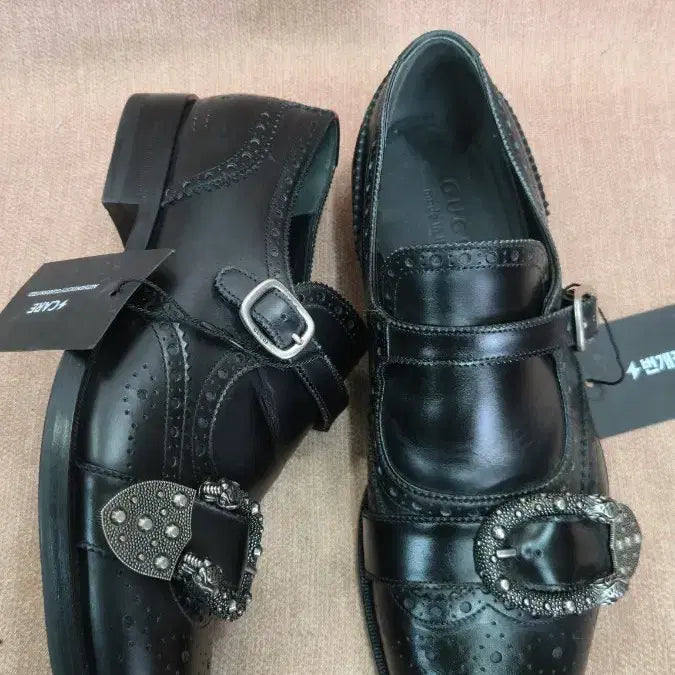 [BUNJANG] Gucci Dionysus Bee Brogue Monk Strap Shoes / (정품) 구찌 디오니서스 꿀벌 브로그 몽크 스트랩 7사이즈 260~265