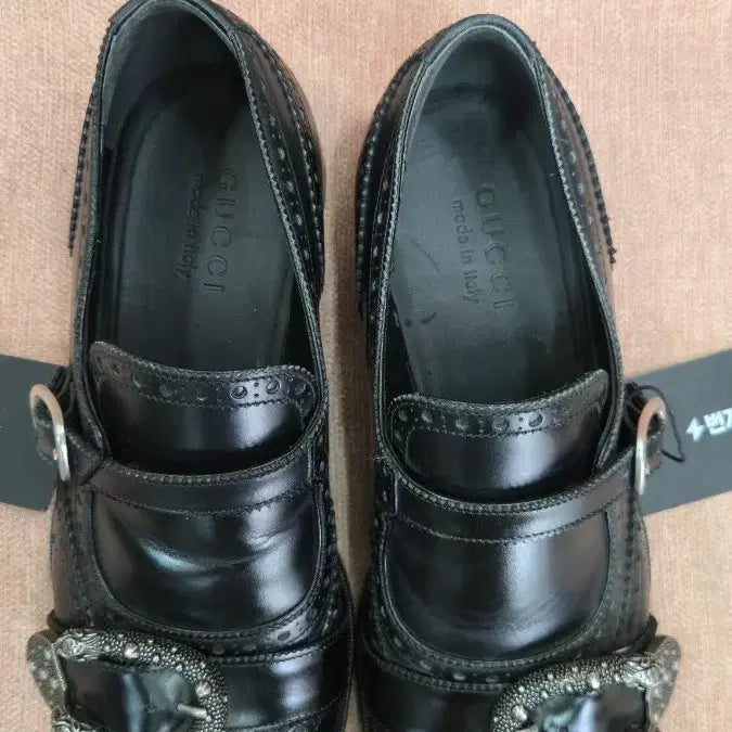 [BUNJANG] Gucci Dionysus Bee Brogue Monk Strap Shoes / (정품) 구찌 디오니서스 꿀벌 브로그 몽크 스트랩 7사이즈 260~265