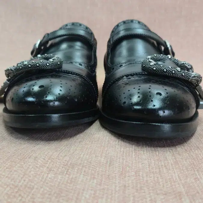 [BUNJANG] Gucci Dionysus Bee Brogue Monk Strap Shoes / (정품) 구찌 디오니서스 꿀벌 브로그 몽크 스트랩 7사이즈 260~265