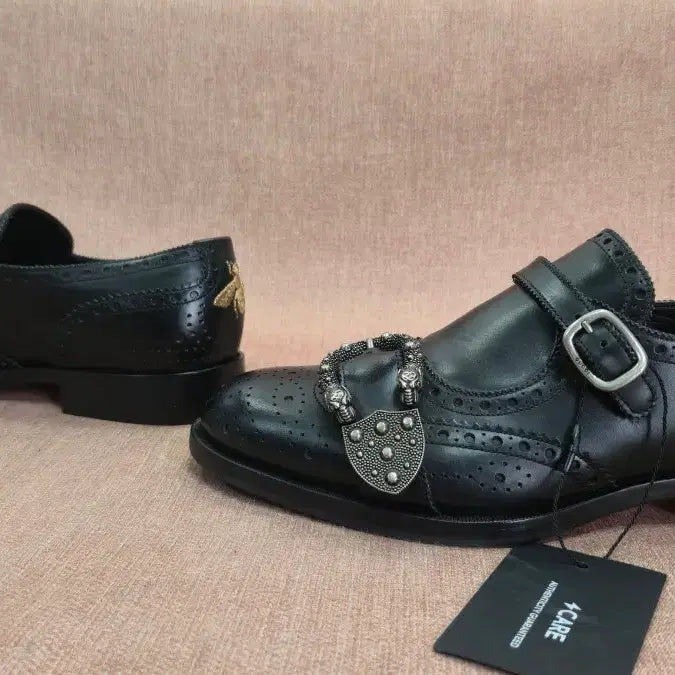 [BUNJANG] Gucci Dionysus Bee Brogue Monk Strap Shoes / (정품) 구찌 디오니서스 꿀벌 브로그 몽크 스트랩 7사이즈 260~265