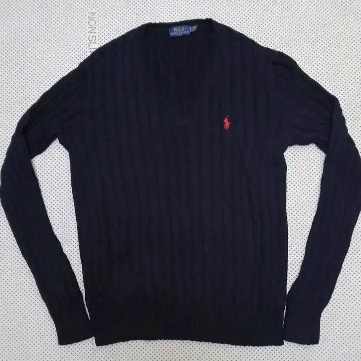 [BUNJANG] Polo Ralph Lauren Black V-Neck Knit / 폴로 랄프로렌 블랙 브이넥 니트
