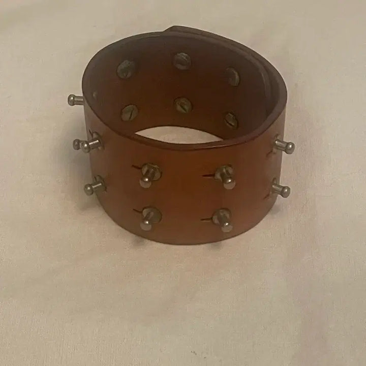 [BUNJANG] Maison Martin Margiela 11 Studded Leather Bracelet Brown / Maison Martin Margiela 11 스터드 레더 마르지엘라