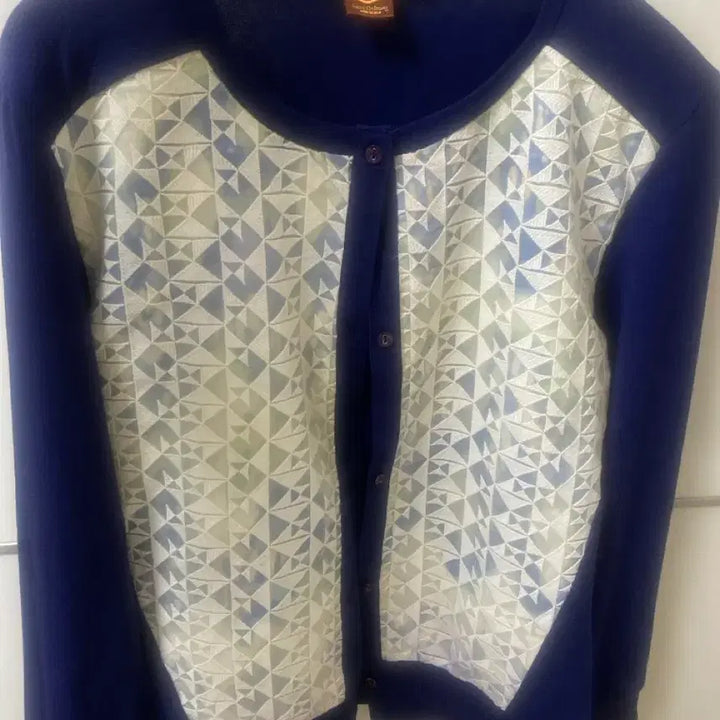 [BUNJANG] Luxe Relaxing Navy Pattern Cardigan / 럭스 리렉싱 luxe relaxing 네이비 패턴 가디건 니트
