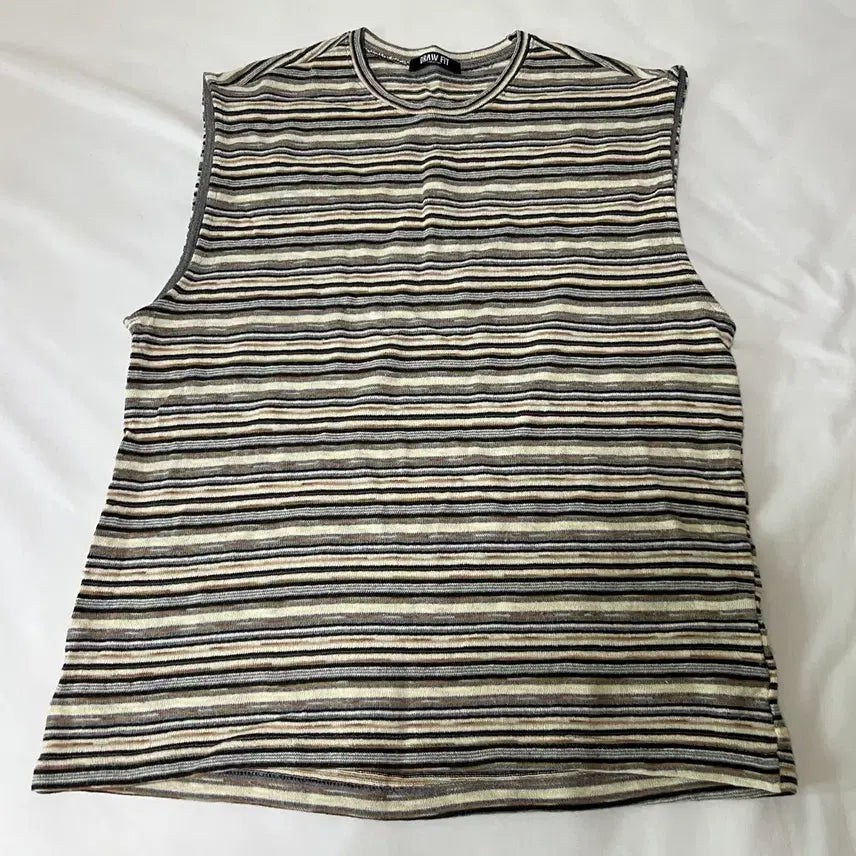 [BUNJANG] Drawfit Striped Knit Vest / M) 드로우핏 니트 베스트