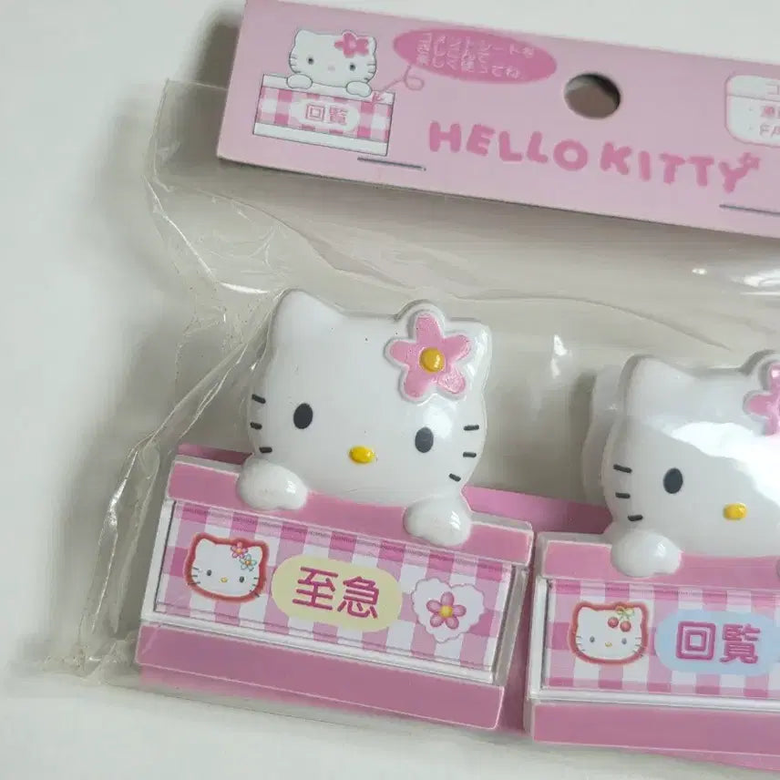 [BUNJANG] Kitty Flower Clip Set / 고전키티 꽃키티 카오하나 클립 집게 세트