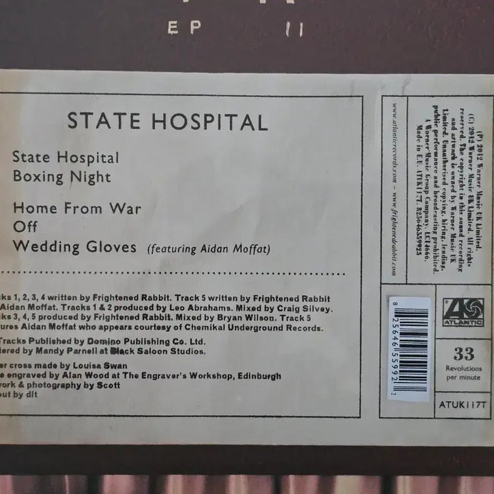 [BUNJANG] Frightened Rabbit State Hospital EP Vinyl / LP 레코드 Frightened Rabbit EP Vinyl 미개봉
