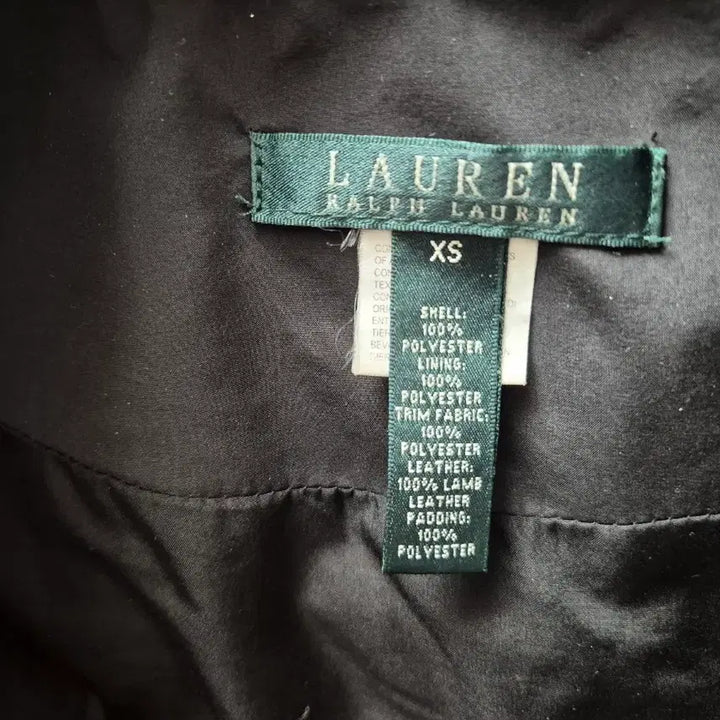 [BUNJANG] Ralph Lauren Black Quilted Jacket with Leather Detail / 랄프로렌  퀼팅 자켓 블랙(가죽 디테일)
