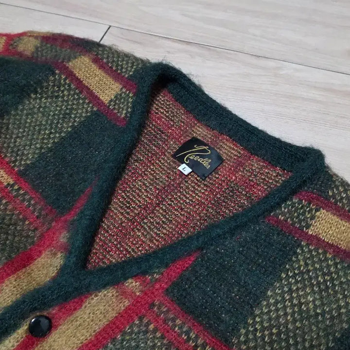 [BUNJANG] Needles Tartan Check Mohair Cardigan / [L] 니들스 타탄 체크 모헤어 가디건 팝니다
