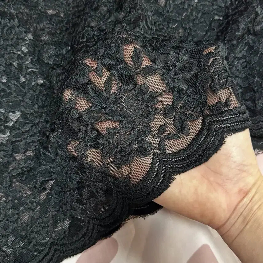 [BUNJANG] Lovely Punk See-through Lace Top / 러블리 펑크 갸루 레이어드 하기 좋은 시스루 레이스 탑