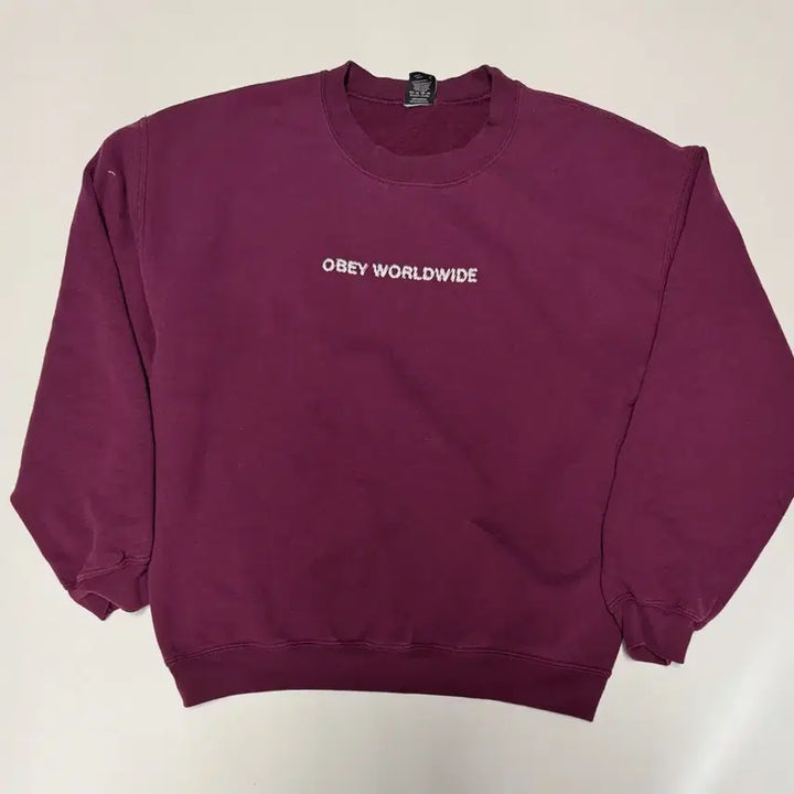 [BUNJANG] OBEY Vintage Oversized Fleece Sweatshirt L / 희귀!! 여성 오베이 OBEY 올드스쿨 오버핏 기모 맨투맨 L