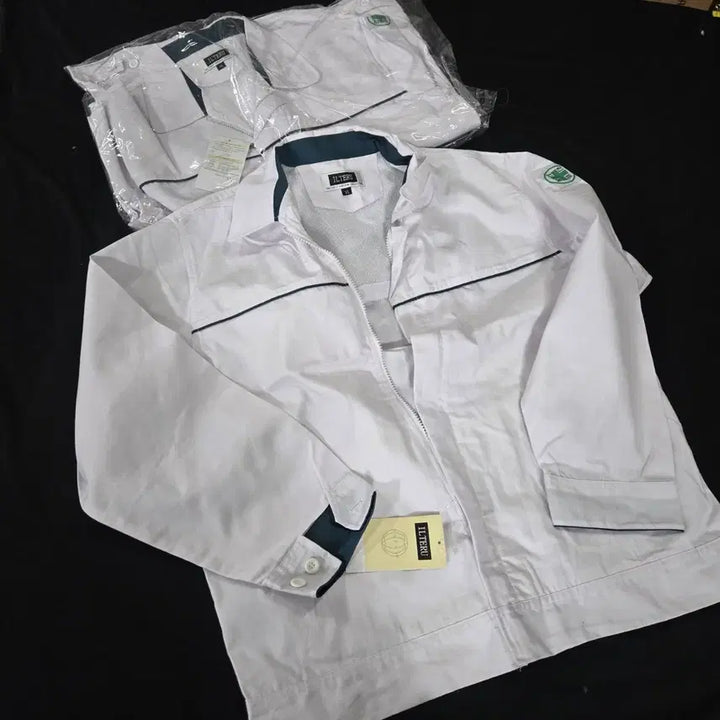 [BUNJANG] Generic White Work Uniform Top / 흰색작업복(2장)위생복 상의 점퍼 새상품