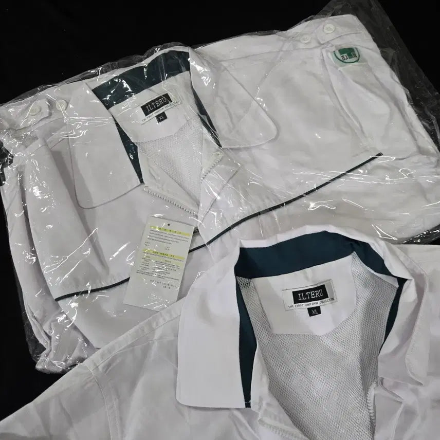 [BUNJANG] Generic White Work Uniform Top / 흰색작업복(2장)위생복 상의 점퍼 새상품