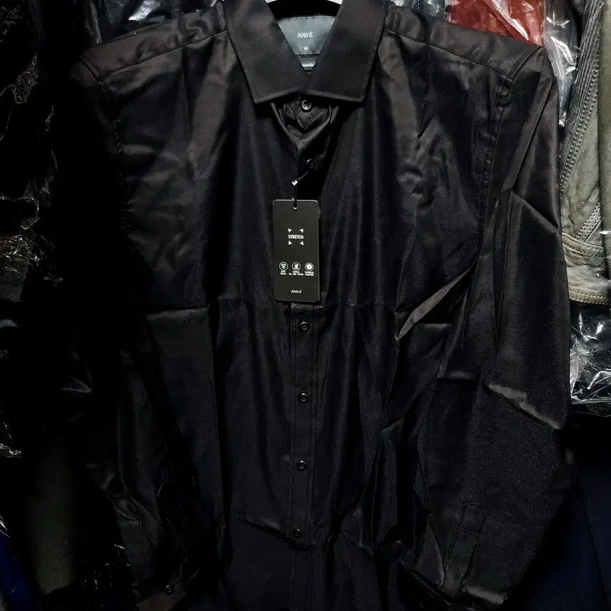 [BUNJANG] Ziozia And Z Solid Black Dress Shirt / 지오지아 And Z / 앤드지 솔리드 블랙 드레스 셔츠 / 100