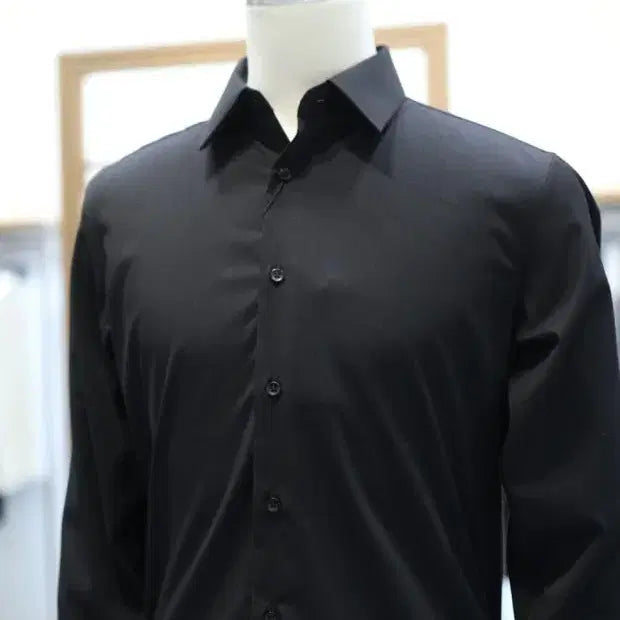 [BUNJANG] Ziozia And Z Solid Black Dress Shirt / 지오지아 And Z / 앤드지 솔리드 블랙 드레스 셔츠 / 100