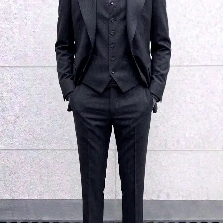 [BUNJANG] Ziozia And Z Solid Black Dress Shirt / 지오지아 And Z / 앤드지 솔리드 블랙 드레스 셔츠 / 100