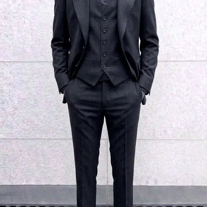 [BUNJANG] Ziozia And Z Solid Black Dress Shirt / 지오지아 And Z / 앤드지 솔리드 블랙 드레스 셔츠 / 100