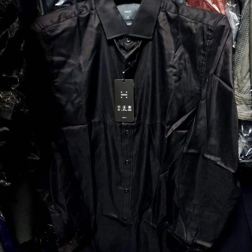 [BUNJANG] Ziozia And Z Solid Black Dress Shirt / 지오지아 And Z / 앤드지 솔리드 블랙 드레스 셔츠 / 100