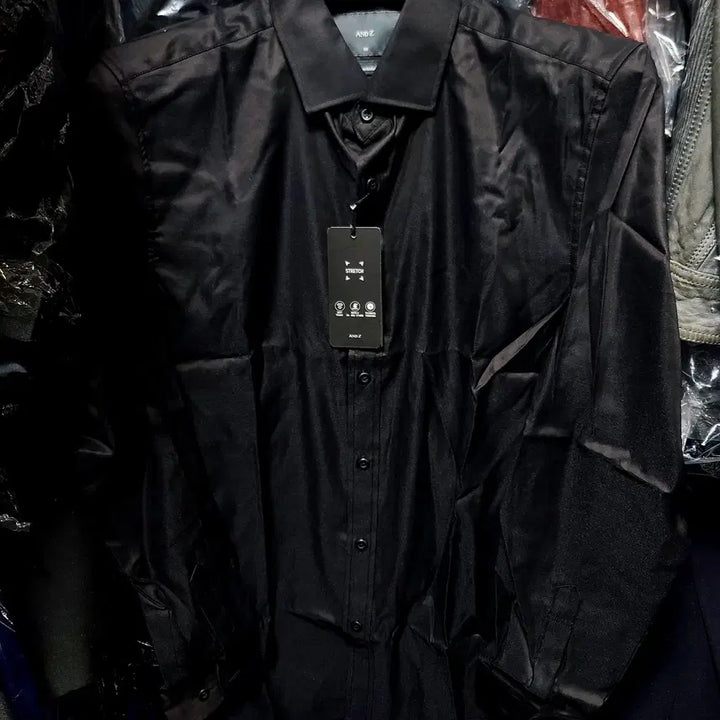 [BUNJANG] Ziozia And Z Solid Black Dress Shirt / 지오지아 And Z / 앤드지 솔리드 블랙 드레스 셔츠 / 100
