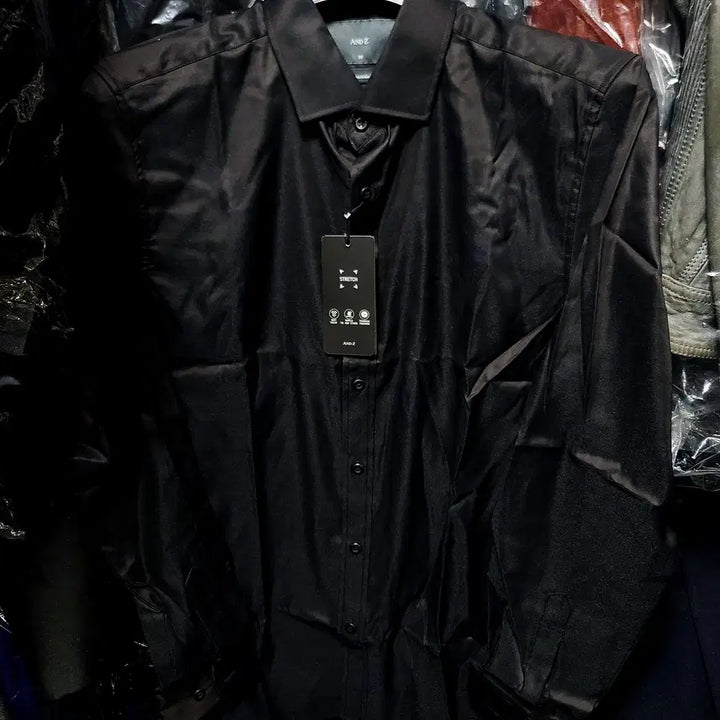 [BUNJANG] Ziozia And Z Solid Black Dress Shirt / 지오지아 And Z / 앤드지 솔리드 블랙 드레스 셔츠 / 100