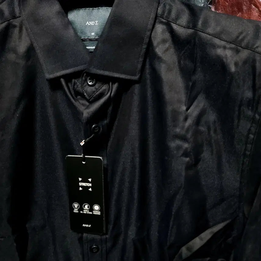 [BUNJANG] Ziozia And Z Solid Black Dress Shirt / 지오지아 And Z / 앤드지 솔리드 블랙 드레스 셔츠 / 100