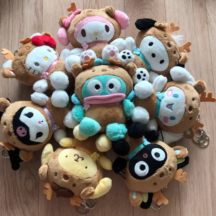 [BUNJANG] Sanrio Flower Deer Keyring 8-Piece Set / 산리오 꽃사슴 키링 8종세트