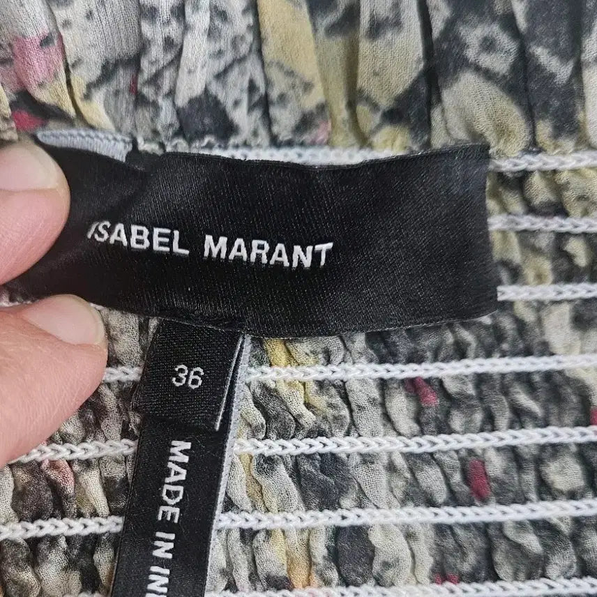 [BUNJANG] Isabel Marant Silk Snake Pattern Tiered Frill Skirt (Size 36) / 이자벨마랑 스네이크 패턴 티어드 프릴 스커트 (36사이즈)