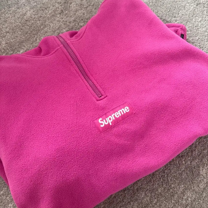 [BUNJANG] Supreme Polartec Face Mask Half Zip Hoodie Sweatshirt / 슈프림 폴라텍 페이스 마스크 하프 집 후드 스웨트셔츠
