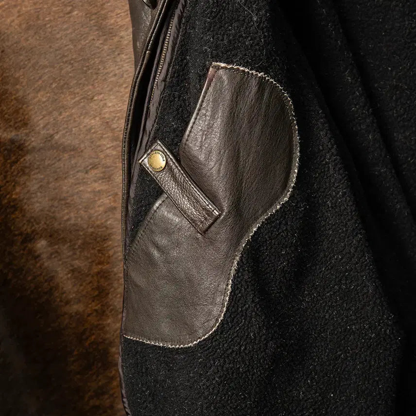 [BUNJANG] Kenneth Cole 90s Cowskin Leather Car Coat Dark Brown / [115] 90s 케네스 콜 카우스킨 레더 카코트 다크브라운