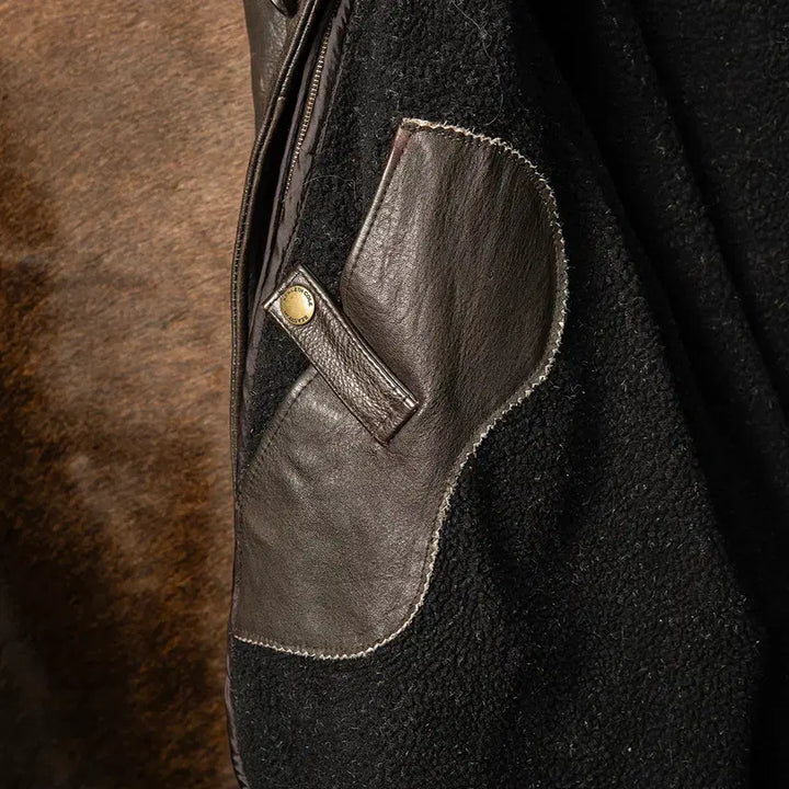 [BUNJANG] Kenneth Cole 90s Cowskin Leather Car Coat Dark Brown / [115] 90s 케네스 콜 카우스킨 레더 카코트 다크브라운