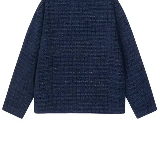 [BUNJANG] HONO Navy Tweed Collarless Cardigan / 호노 HONO Collarless Cardigan_Navy Tweed