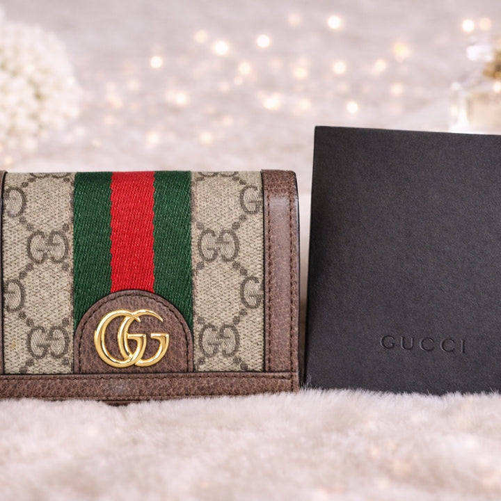 [SOLD OUT] GUCCI 오피디아 GG 수프림 장지갑 (웹 스트라이프)