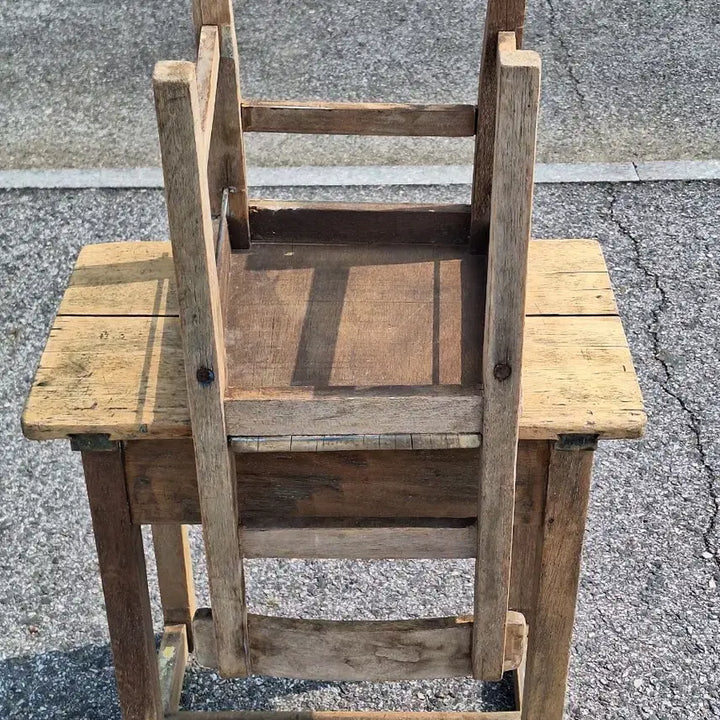 [BUNJANG] Vintage Elementary School Wooden Chair and Desk / 근대사 수집 자료 옛날 국민학교 나무 의자 걸상