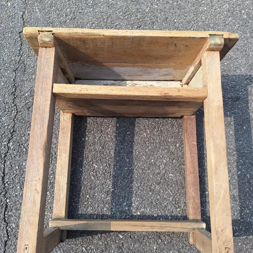 [BUNJANG] Vintage Elementary School Wooden Chair and Desk / 근대사 수집 자료 옛날 국민학교 나무 의자 걸상