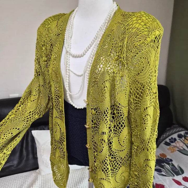[BUNJANG] Unique Knit Jacket / 세련 유니크 니팅 니트자켓